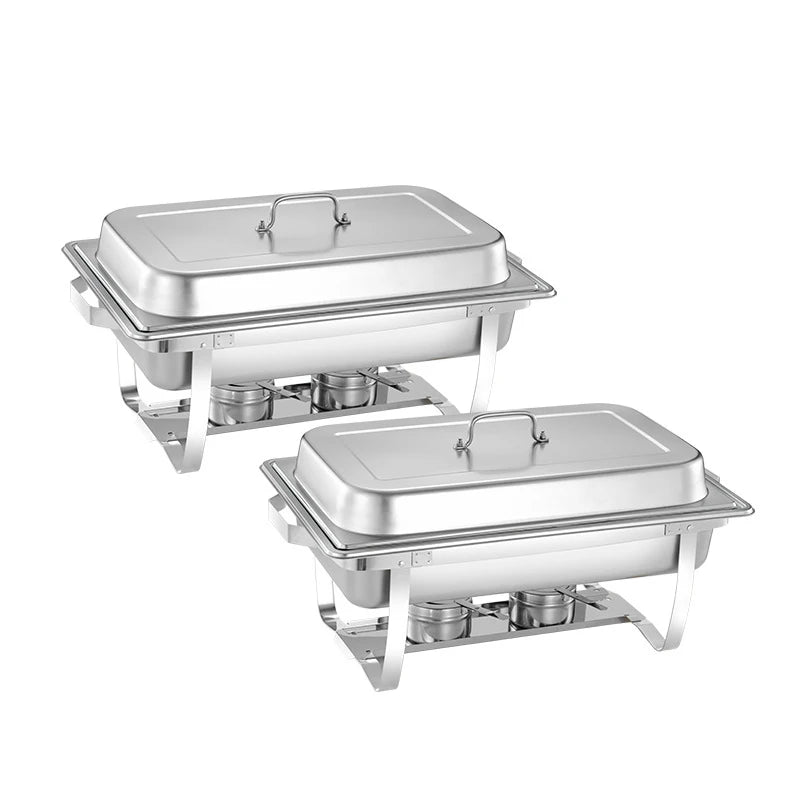 2PCS/4PCS/6PCS Multifunctional dining stove Stainless Steel Chafer with Full Size Pans Catering Buffet Set Food Warmer Server