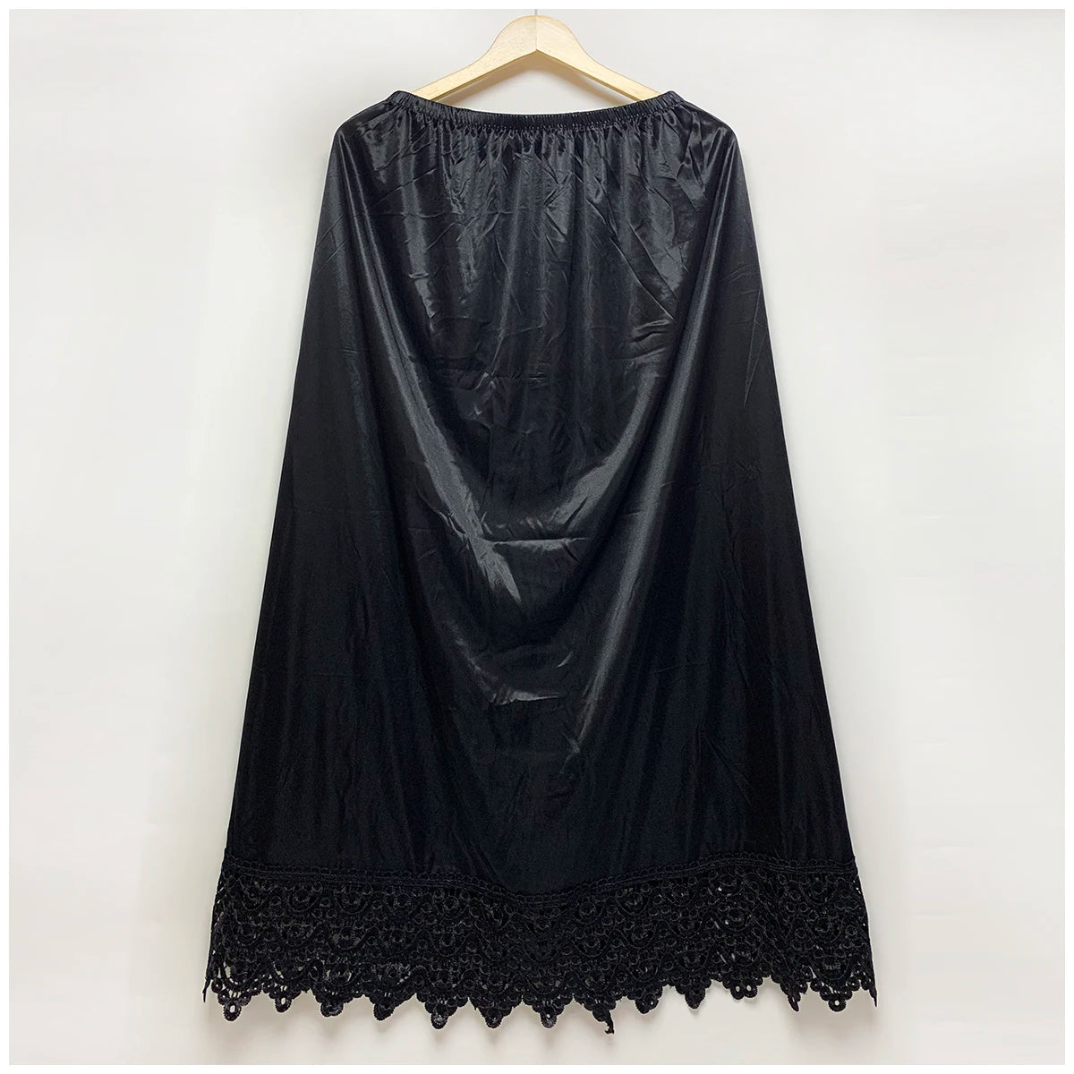 2025 Latest Comfort Women's Relaxed Long Skirt Lace Knee Length Elastic High Waist Flared Pleated Swing Skirt Cool Summer Dress