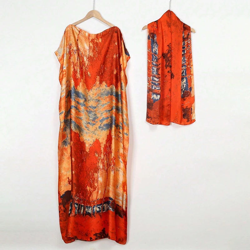 Middle Eastern Women And Clothing, Muslim Robe, Malay Indonesian Dress Printed Sleeveless Elegant Robe