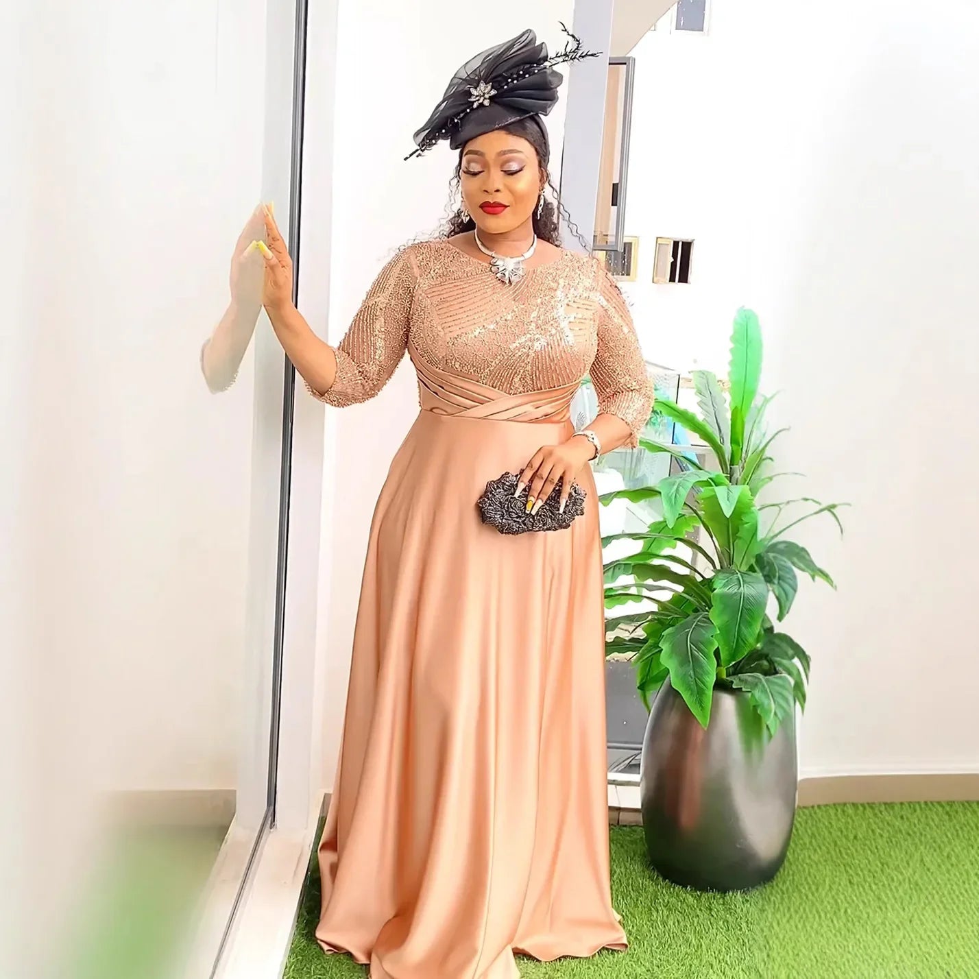 Plus Size African Party Dresses for Women Dashiki Ankara Sequin Wedding Evening Sexy Bodycon Maxi Christmas Dress Africa Clothes