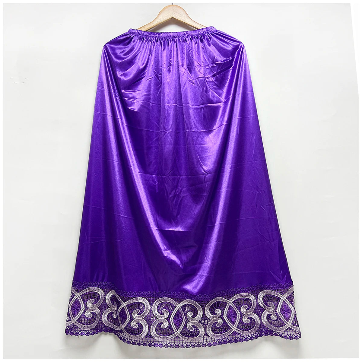 2025 Latest Comfort Women's Relaxed Long Skirt Lace Knee Length Elastic High Waist Flared Pleated Swing Skirt Cool Summer Dress