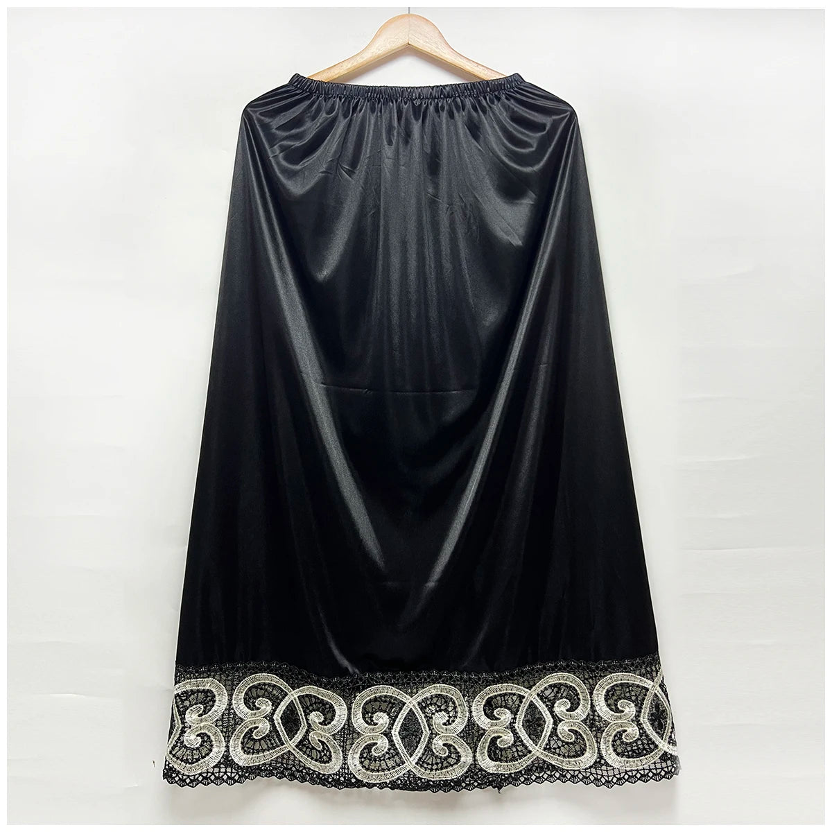 2025 Latest Comfort Women's Relaxed Long Skirt Lace Knee Length Elastic High Waist Flared Pleated Swing Skirt Cool Summer Dress