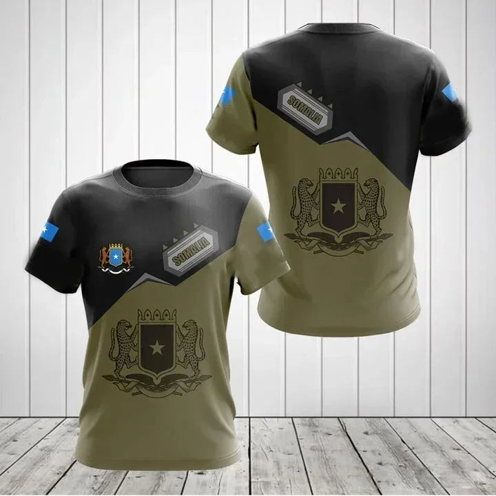 Somali Flag Graphic T Shirts Summer Soccer Sport Unisex Short S Sleeved T-shirt Casual Somalis Badge Baati Mens Designer Clothes