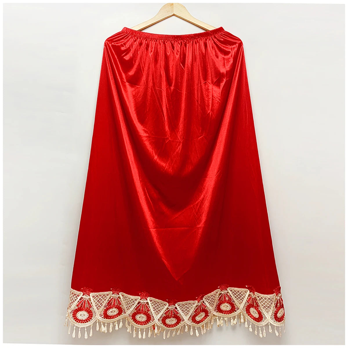 2025 Latest Comfort Women's Relaxed Long Skirt Lace Knee Length Elastic High Waist Flared Pleated Swing Skirt Cool Summer Dress