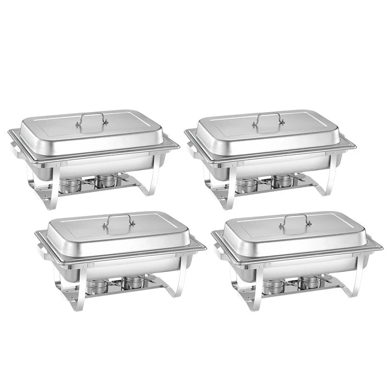 2PCS/4PCS/6PCS Multifunctional dining stove Stainless Steel Chafer with Full Size Pans Catering Buffet Set Food Warmer Server