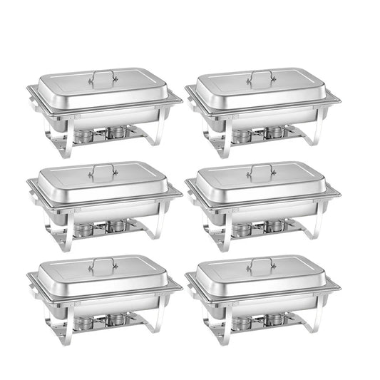 2PCS/4PCS/6PCS Multifunctional dining stove Stainless Steel Chafer with Full Size Pans Catering Buffet Set Food Warmer Server