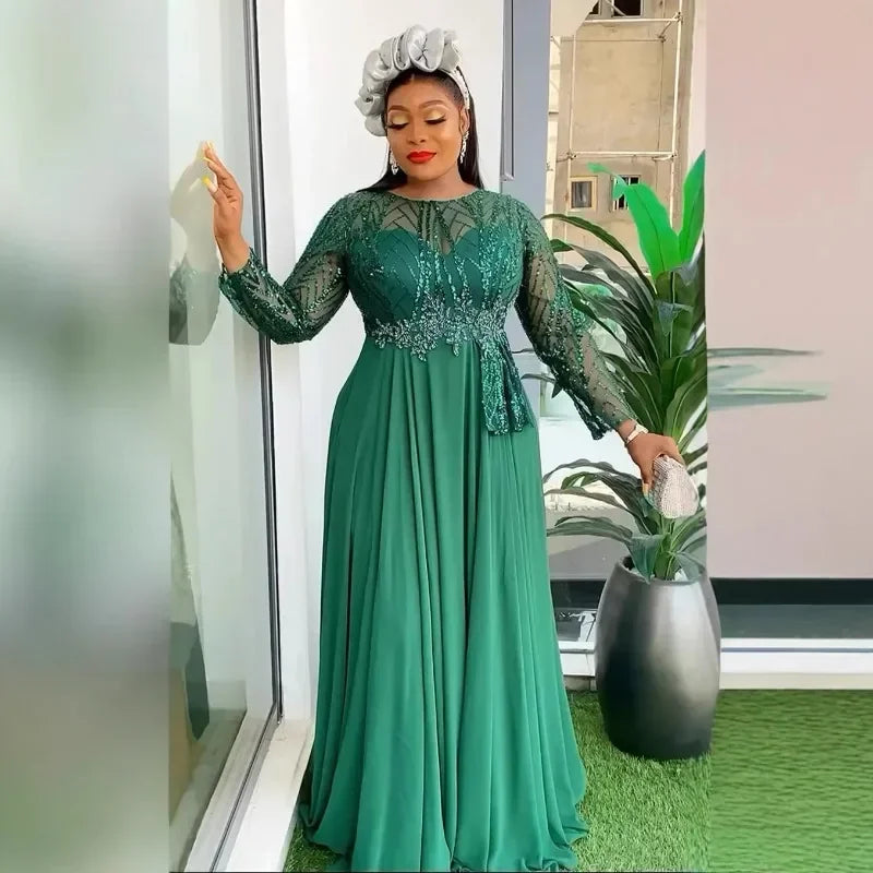 Africa Clothing Elegant African Dresses for Women 2025 Spring Plus Size Wedding Party Long Dress Dashiki Ankara Outfits Robe