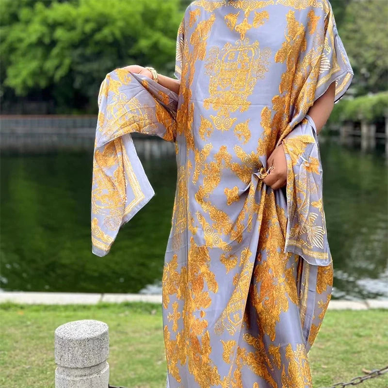 Middle Eastern Women And Clothing, Muslim Robe, Malay Indonesian Dress Printed Sleeveless Elegant Robe
