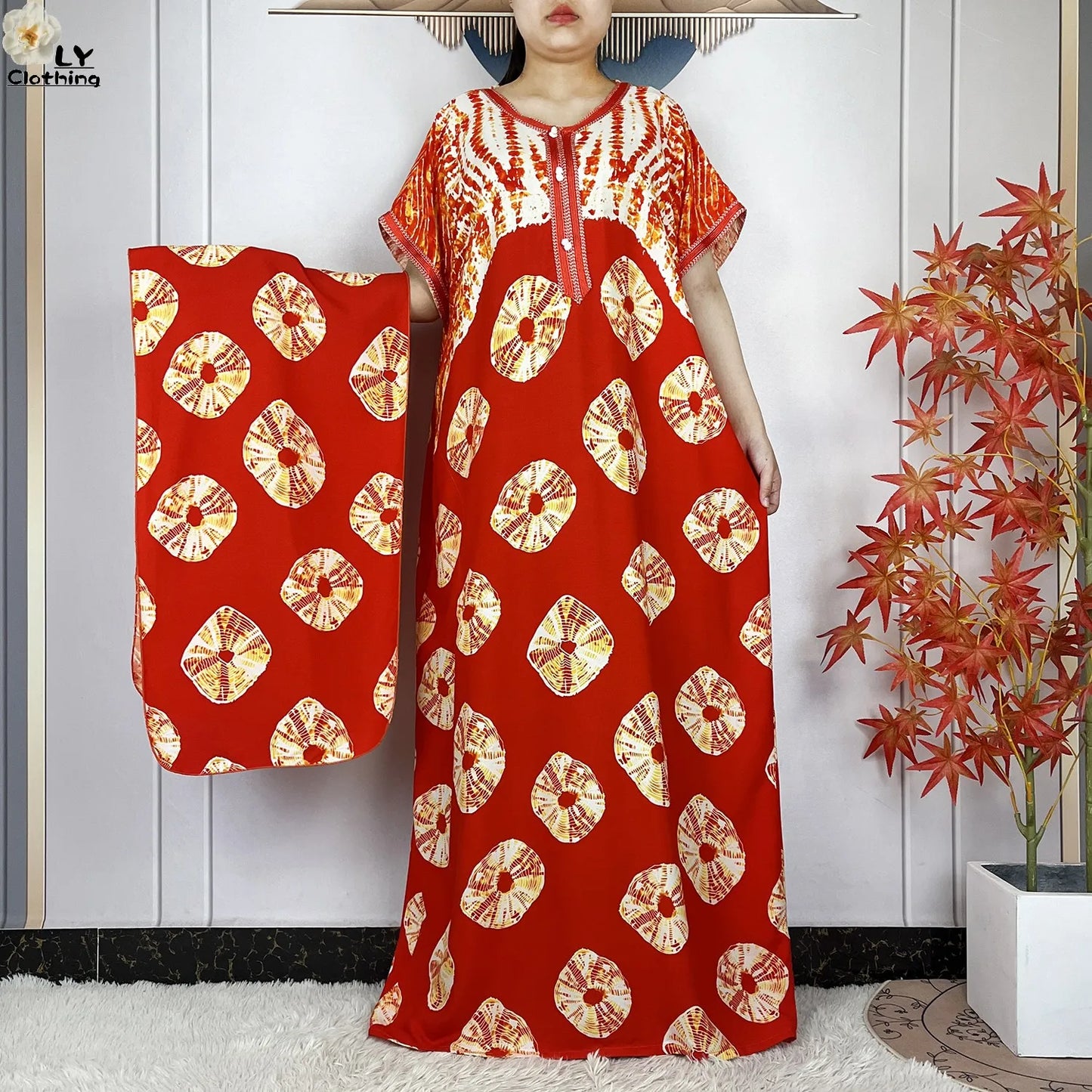 New Style African Abaya Fashion Clothes Summer Short Sleeve Dashiki Dresses Loose Boubou Maxi African Islam Women Casual Dress