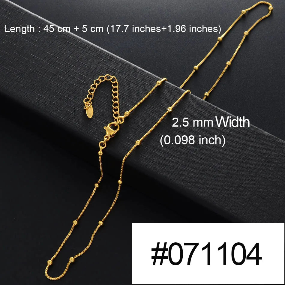 Anniyo Gold Color Chain Necklaces for Women Girls Dubai Africa Party Jewelry Arab Ethiopian Bead Chain Jewellery #066304
