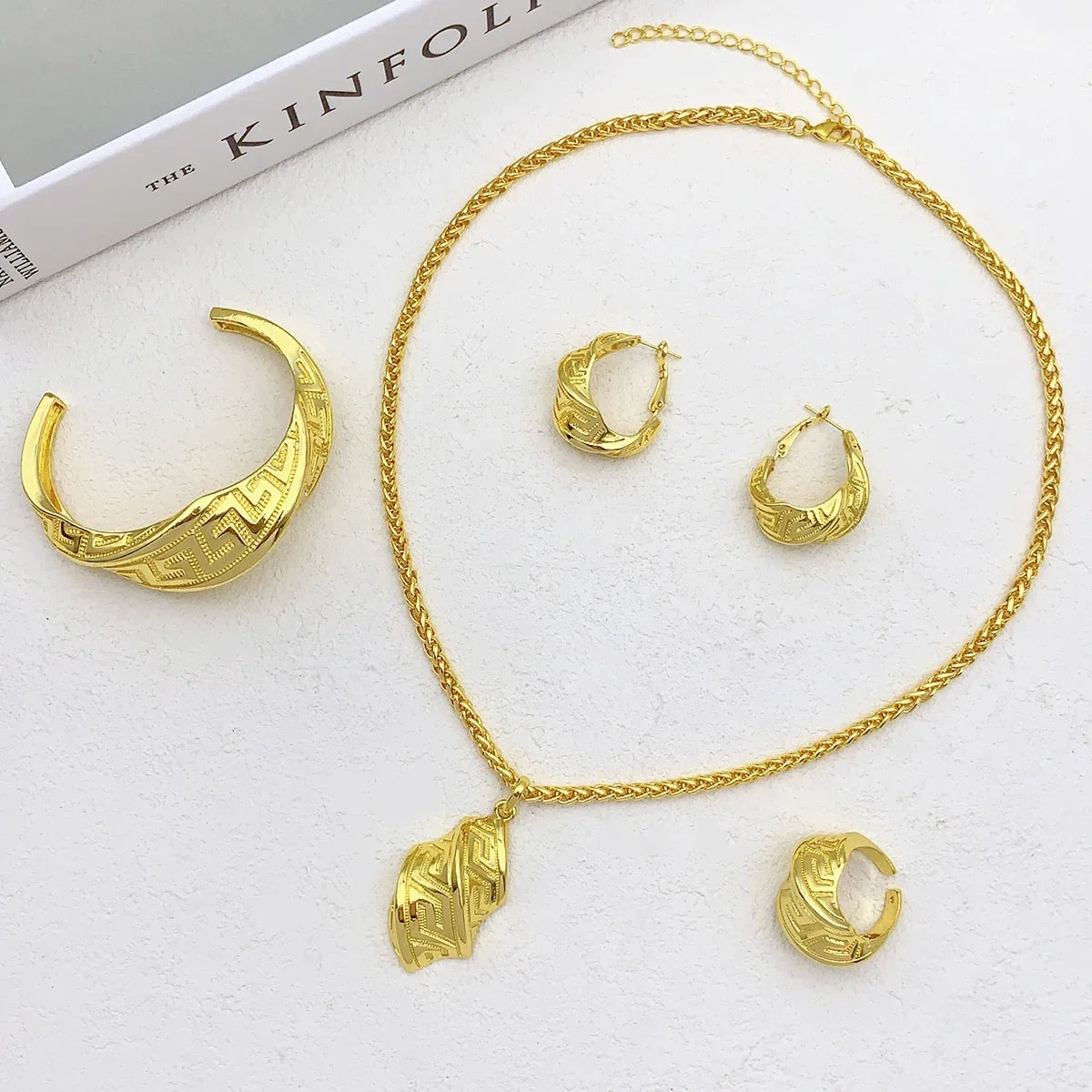 Luxury Nigerian Jewelry Set Wedding For Women Dubai 24K Gold Color Jewelery African Charm Designer Earrings Bridal Necklace