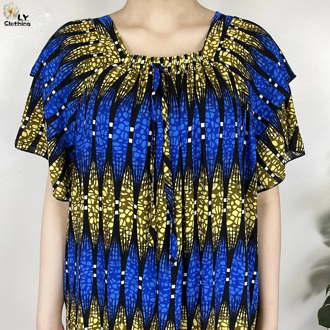 2024 New Muslim Dubai Fashion Women Cotton Dresse With Big Scarf For Women Maxi Summer Short Sleeve Loose African Abaya Clothing
