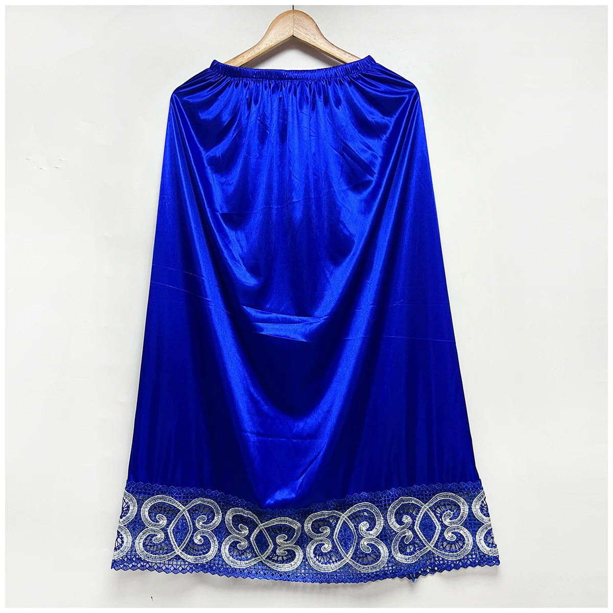 2025 Latest Comfort Women's Relaxed Long Skirt Lace Knee Length Elastic High Waist Flared Pleated Swing Skirt Cool Summer Dress