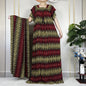 2024 New Muslim Dubai Fashion Women Cotton Dresse With Big Scarf For Women Maxi Summer Short Sleeve Loose African Abaya Clothing