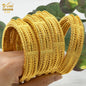 Dubai Bangles For Women Middle East Gold Color Bangle Ethiopian Saudi Arab Bracelet Wedding Bride Jewelery African Birthday Gift