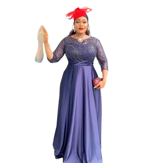 Plus Size African Party Dresses for Women Dashiki Ankara Sequin Wedding Evening Sexy Bodycon Maxi Christmas Dress Africa Clothes