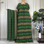 2024 New Muslim Dubai Fashion Women Cotton Dresse With Big Scarf For Women Maxi Summer Short Sleeve Loose African Abaya Clothing