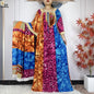 2024 New Muslim Dubai Fashion Women Cotton Dresse With Big Scarf For Women Maxi Summer Short Sleeve Loose African Abaya Clothing