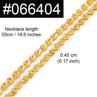 Anniyo Gold Color Chain Necklaces for Women Girls Dubai Africa Party Jewelry Arab Ethiopian Bead Chain Jewellery  #066304