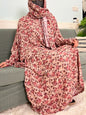 Muslim Cotton Abayas For Women Traditional Floral Ramadan Prayer Garment African Caftan Marocain Femme Robe Connected Headscarf