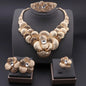 Fashion African Jewellery Set Dubai Gold Color Jewelry Sets Women Customer Nigerian Wedding Flower Design Gift