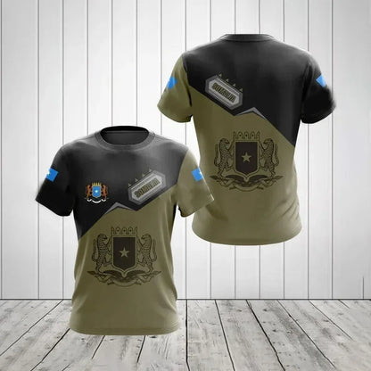 Somali Flag Graphic T Shirts Summer Soccer Sport Unisex Short S Sleeved T-shirt Casual Somalis Badge Baati Mens Designer Clothes