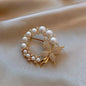 Fashion Pearl and Rhinestone Brooches for Women Baroque Trendy Butterfly Pins Clothes Accessories Wedding Gifts