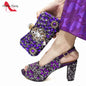 2024 Fashion New Arrivals INS Hot Sale Full Crystal Shinning Shoes and Bag Set for Dress in Red Color Sandals Christmas Party