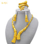 XUHUANG Luxury Crystal Gold Color Necklace Sets For Women Wedding Dubai African Jewelry Set Indian Jewellery Anniversary Gifts