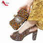 2024 Fashion New Arrivals INS Hot Sale Full Crystal Shinning Shoes and Bag Set for Dress in Red Color Sandals Christmas Party