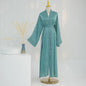 2024 Muslim Modest Cardigan for Women Eid Arab Abaya Dubai Dress Islamic Daily Long Sleeve Clothing Turkey Solid Color Coat Robe