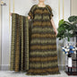 2024 New Muslim Dubai Fashion Women Cotton Dresse With Big Scarf For Women Maxi Summer Short Sleeve Loose African Abaya Clothing
