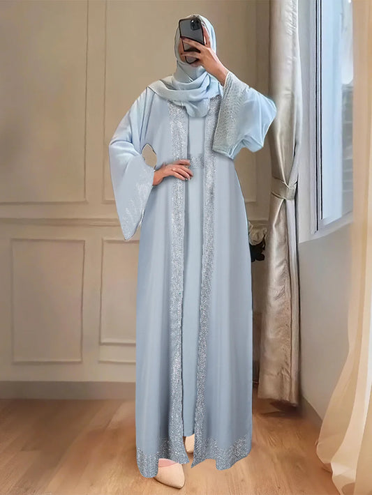 Abaya Dubai Luxury Abayas Woman 2025 Chiffon Boubou Muslim Fashion Caftan Marocain Wedding Evening Party Dresses African Clothes