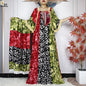 2024 New Muslim Dubai Fashion Women Cotton Dresse With Big Scarf For Women Maxi Summer Short Sleeve Loose African Abaya Clothing