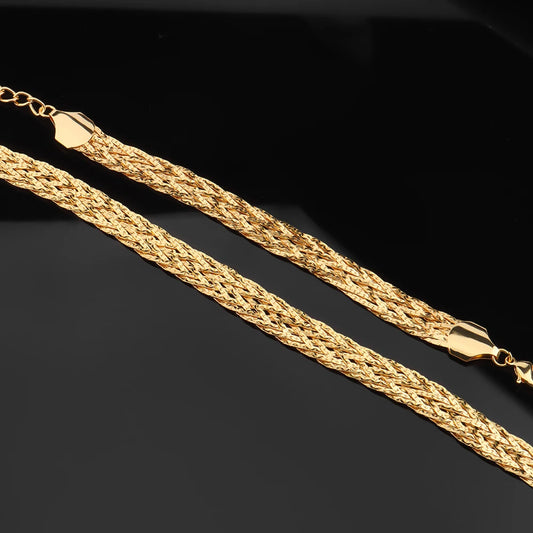 YM Gilding Hollow Earrings Necklace Set Fashion Women Dubai Africa Luxury Punk Jewellery Valentine's Day Gift Choker Necklace