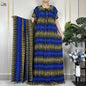 2024 New Muslim Dubai Fashion Women Cotton Dresse With Big Scarf For Women Maxi Summer Short Sleeve Loose African Abaya Clothing