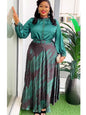 African Clothes for Women 2 PCS Sets Tops And Skirts Suits Dashiki Ankara Turkey Outfit Robe Plus Size Wedding Party Dresses