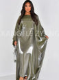Ramadan Summer Batwing Sleeve Satin Butterfly Abaya Islam Muslim Maxi Dress Kebaya Women Kaftan Robe Musulmane Femme Vestidos