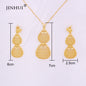 gold color wedding jewelry sets for women African/indian bridal party gifts necklace pendant earrings jewelery jewellery set