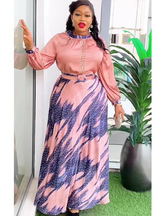 African Clothes for Women 2 PCS Sets Tops And Skirts Suits Dashiki Ankara Turkey Outfit Robe Plus Size Wedding Party Dresses