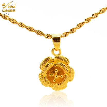 ANIID Dubai 24K Gold Plated Tassel Necklace For Women Bride Crystal Jewellery Italian Wedding African Party Gifts Wholesale