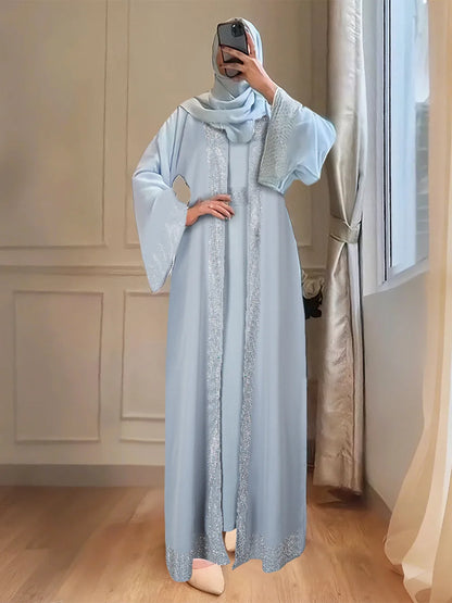 Abaya Dubai Luxury Abayas Woman 2025 Chiffon Boubou Muslim Fashion Caftan Marocain Wedding Evening Party Dresses African Clothes
